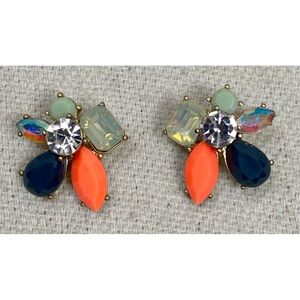 J crew cluster stud earrings